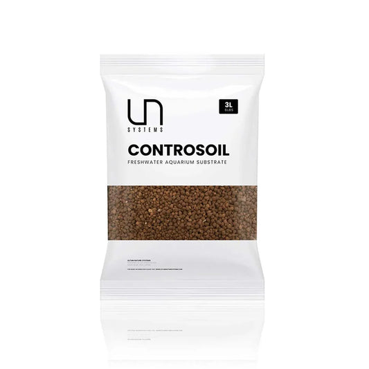 Package of UN Systems Controsoil freshwater aquarium substrate on a white background