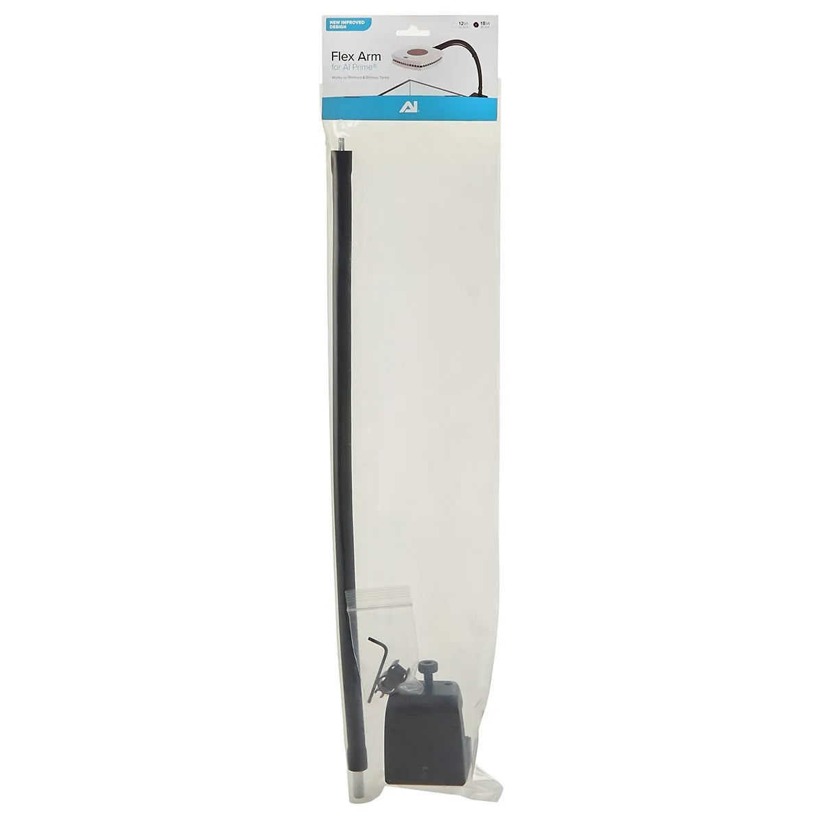 Flex arm with packaging on a white background