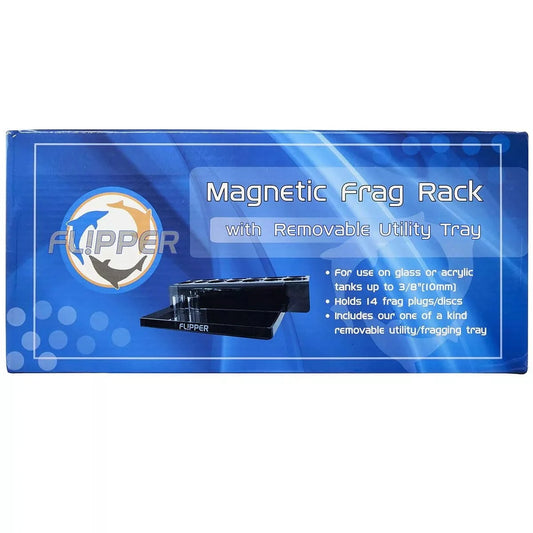 Flipper Magnetic Frag Rack packaging with blue gradient background