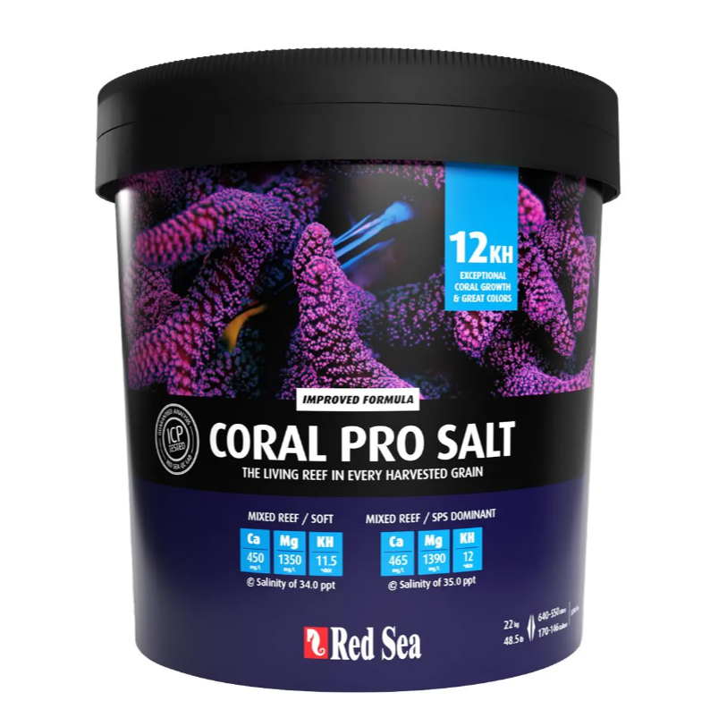 Red Sea Coral Pro Salt container with coral image on a white background