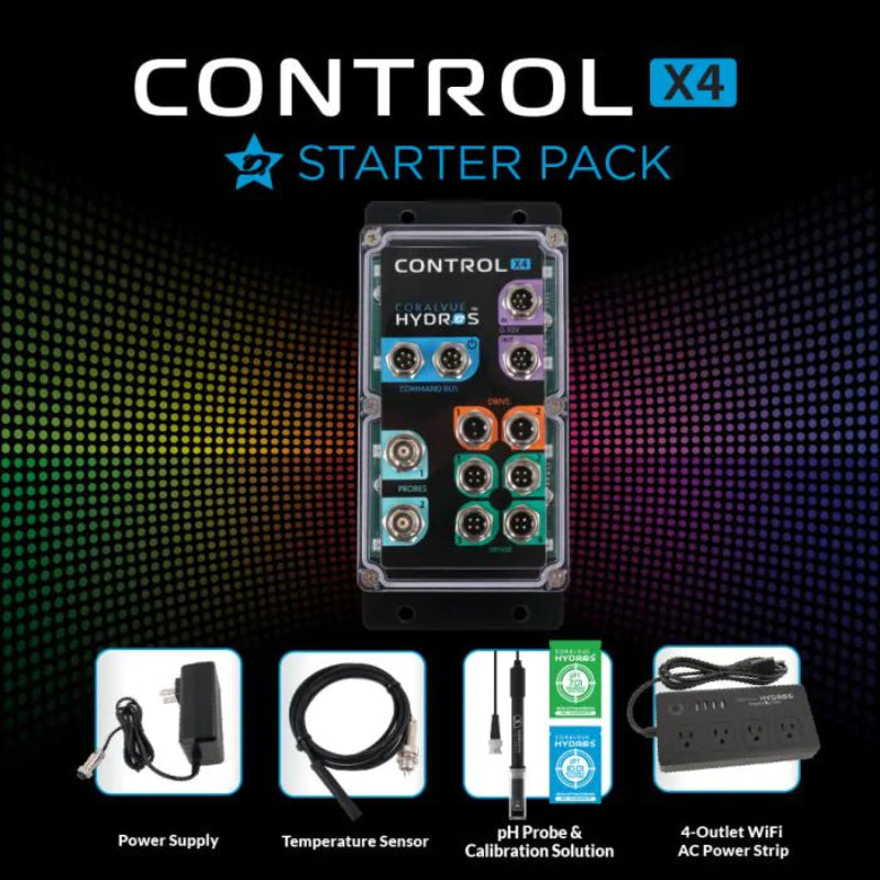 Control X4 Starter Pack with components on a dark background