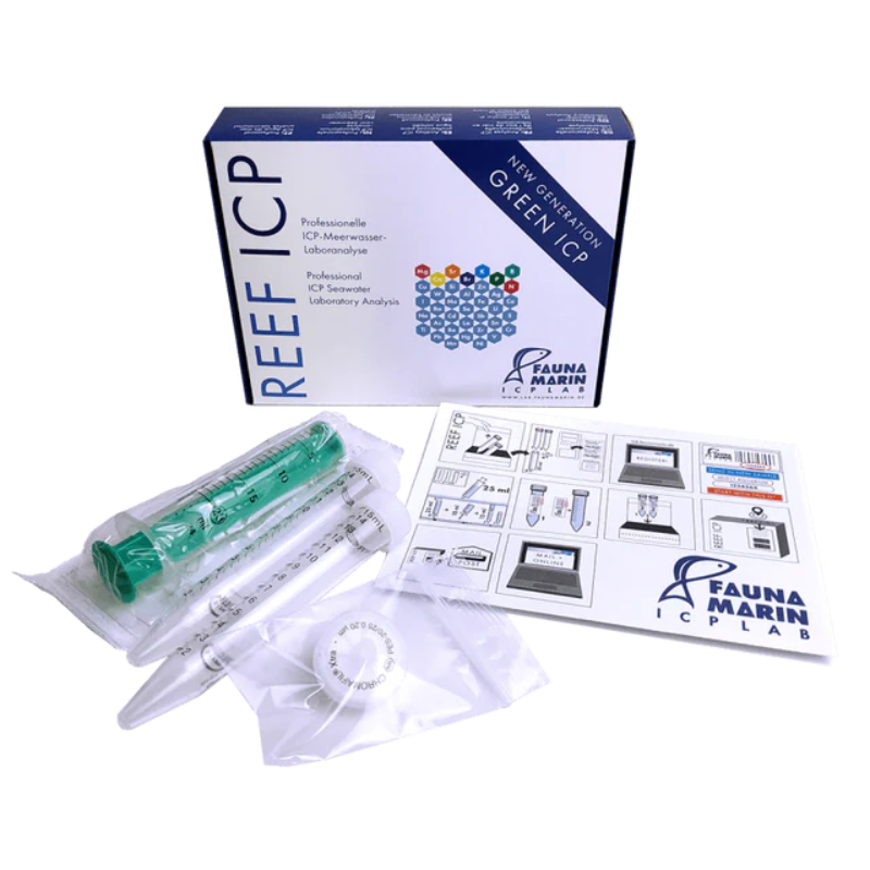 Fauna Marin ICLab kit with syringes and instructions on a white background