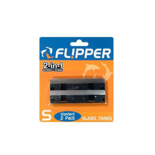 Flipper 2-in-1 scrubber and scraper packaging on a white background