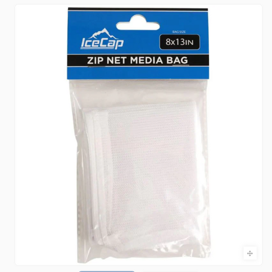 Zip net media bag in packaging with IceCap branding on a white background