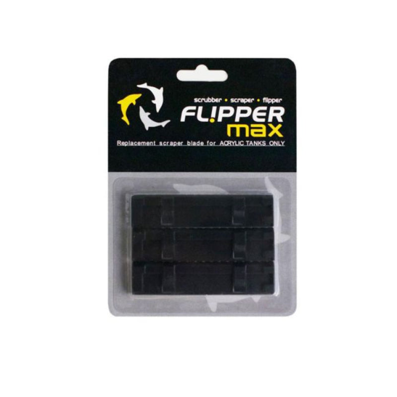 Flipper Max replacement scraper blades packaging on a white background