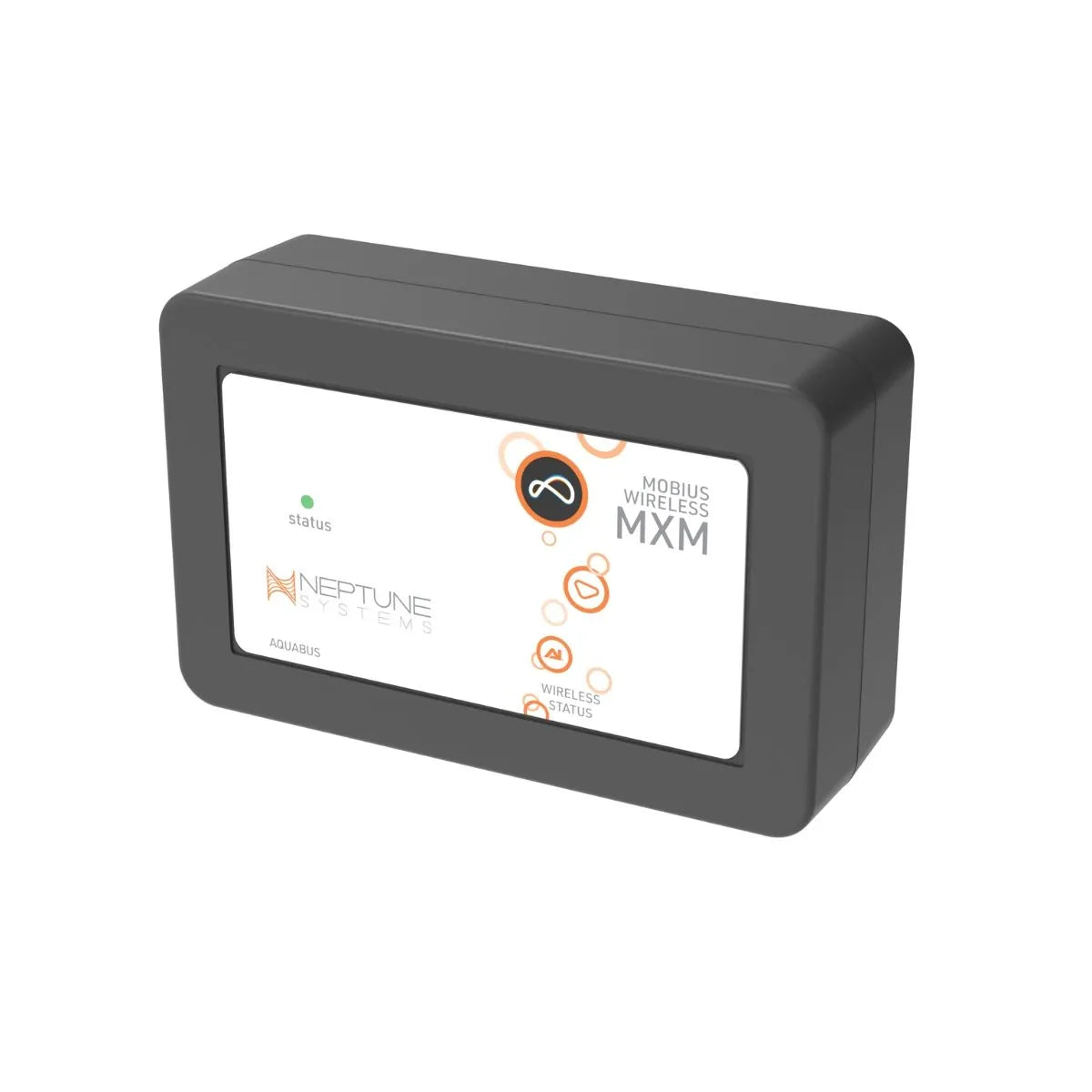 Gray rectangular device with Neptune logo on a white background