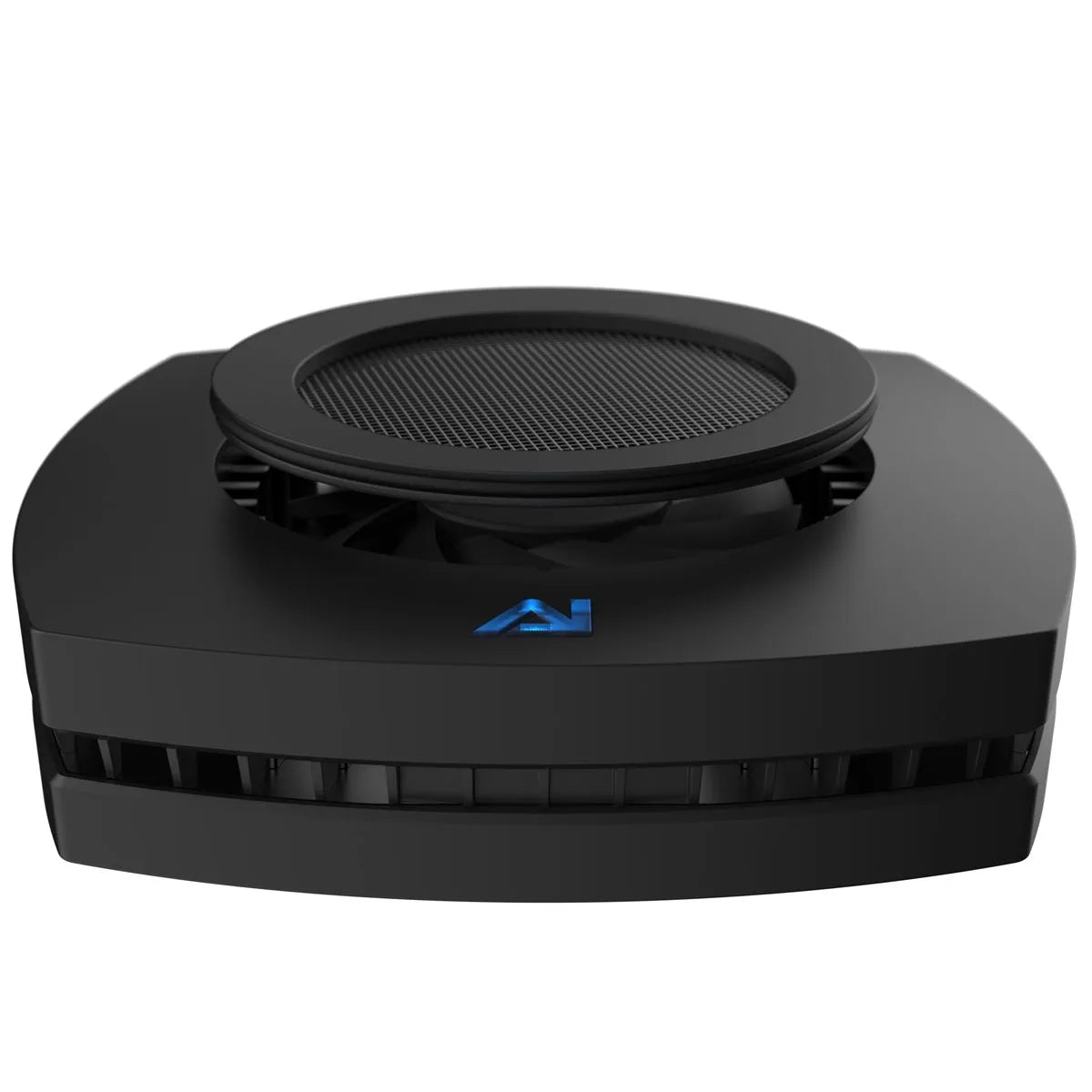Black AI Prime Led Light showing its fan cover partially off
