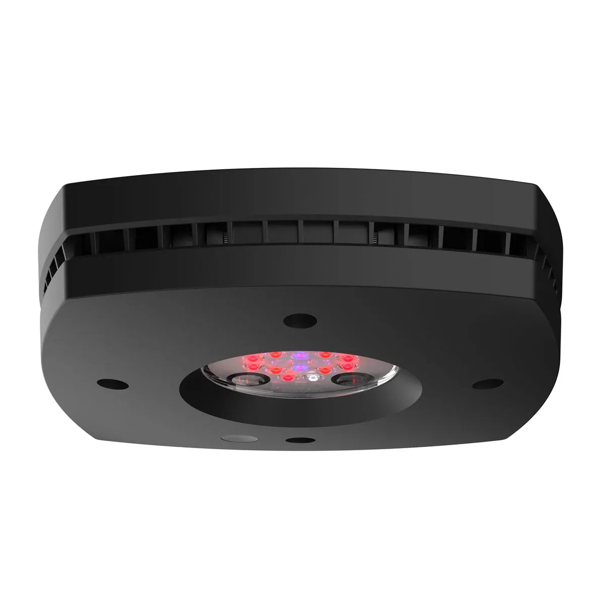 side profile of Aqua illuminations Prime 16HD led aquarium light in black on a white background