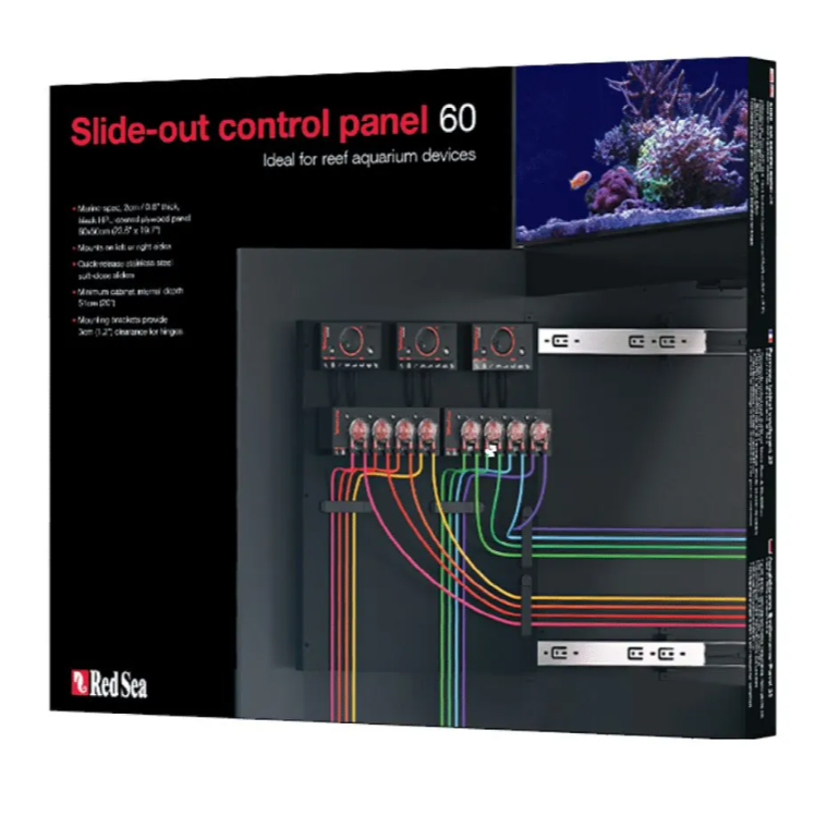 Slide-out control panel 60 packaging with Red Sea branding on a white background