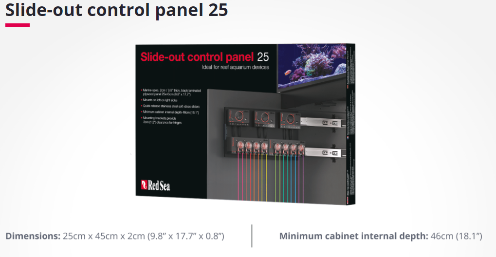 Red Sea 25-Control Panel (Fits all Reefers except Nano) (Slide Out Mounting Panel)