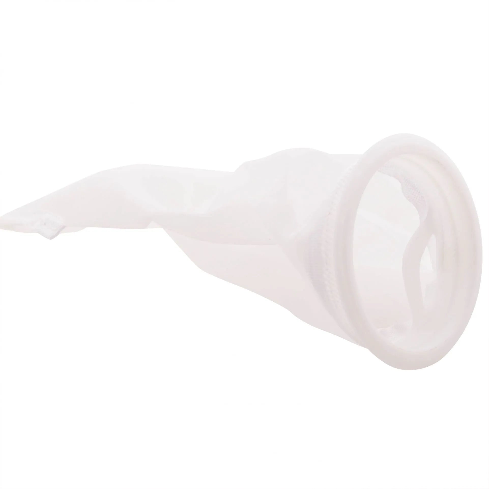 mesh filter sock on white backround