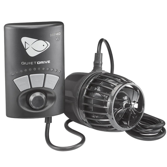 QuietDrive water pump with control panel on a white background