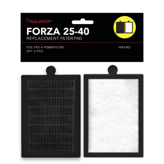 Aquatop Forza 25-40 replacement filter pad packaging with two filter pads inside.