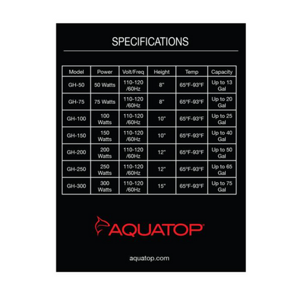 Aquatop Glass Heater 200 Watt