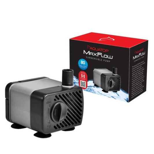 Aquatop MaxFlow submersible pump with packaging on a white background