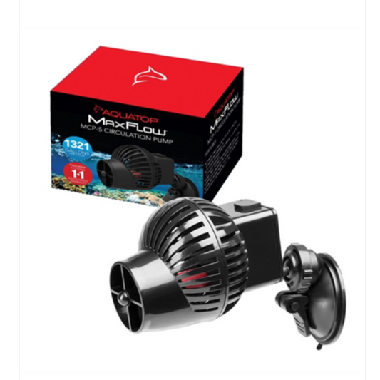 Aquatop MaxFlow circulation pump with packaging on a white background