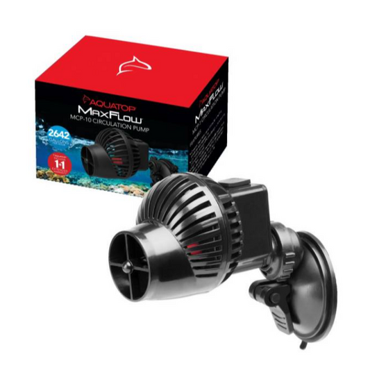 Aquatop MaxFlow circulation pump with packaging on a white background