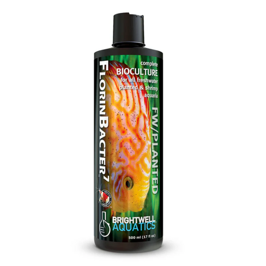 Bottle of Florin Bacter 7 from Brightwell Aquatics on a white background