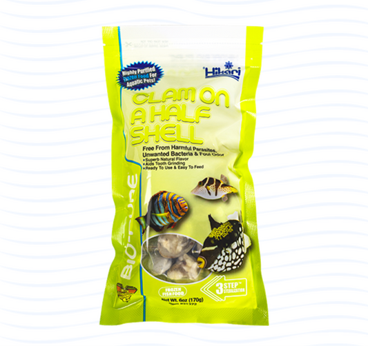 Hikari FROZEN Clam on a Half Shell 4oz Flat