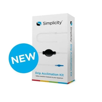 Simplicity Drip Acclimation Kit packaging with 'NEW' label on a white background