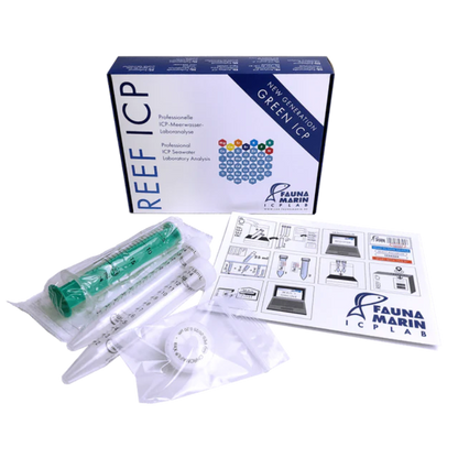Fauna Marin ICLab kit with syringes and instructions on a white background