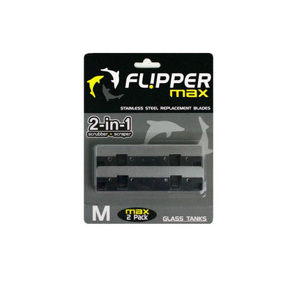 Flipper Max stainless steel replacement blades packaging on a white background