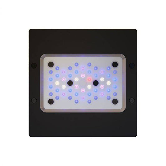 LED light panel with black border on a white background