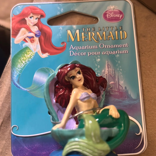 Disney Ariel on Shell Throne Aquarium Ornament
