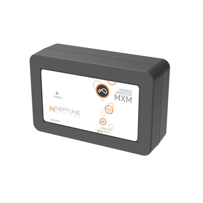Gray rectangular device with Neptune logo on a white background