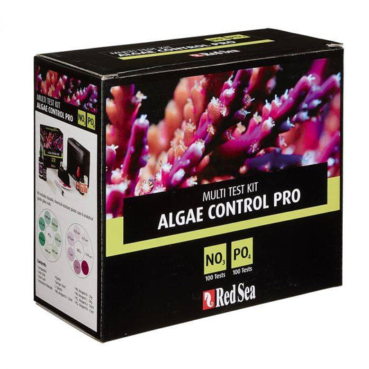 Red Sea Algae Control Pro multi test kit packaging with coral image on a white background