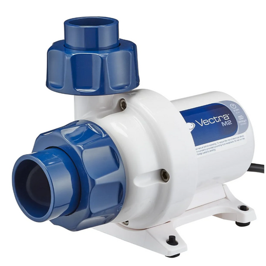 White and blue pump with 'Vectra' branding on a white background Ecotech Marine