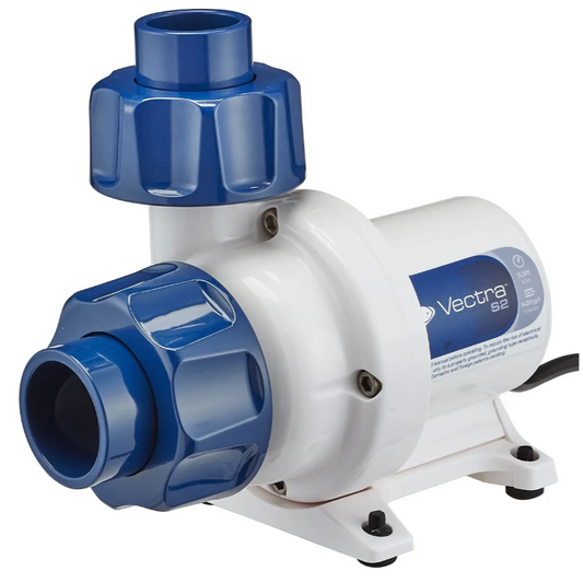 White and blue pump with 'Vectra' branding on a white background