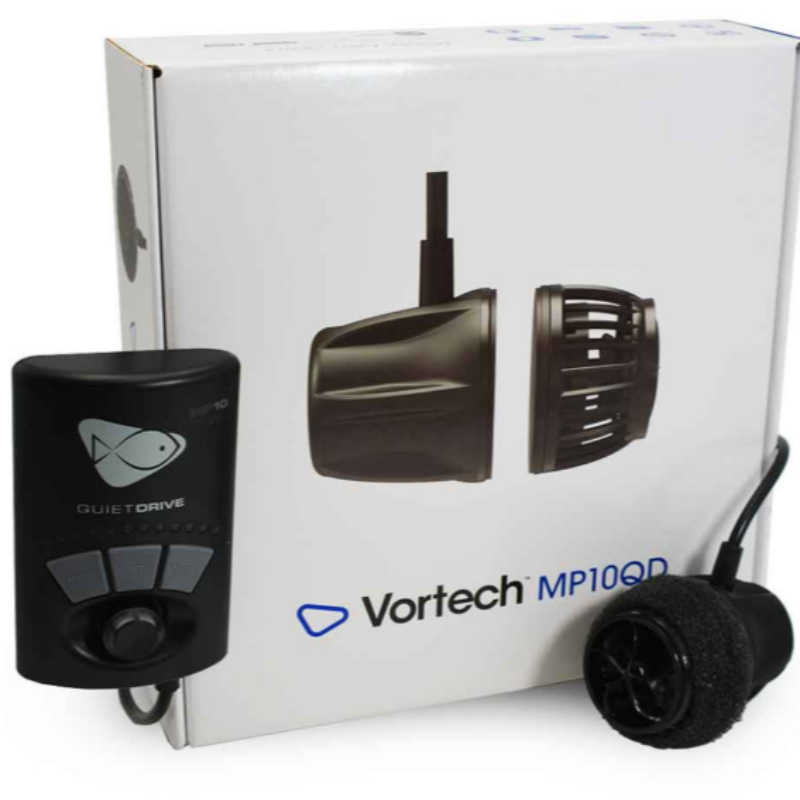 Vortech QuietDrive water pump system with packaging on a white background