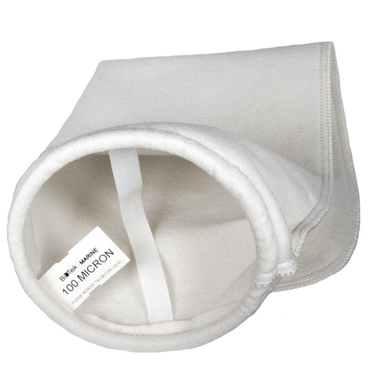 A white, solid-colored filter sock with a ring, typically used in CPR (Cardiopulmonary Resuscitation) equipment.